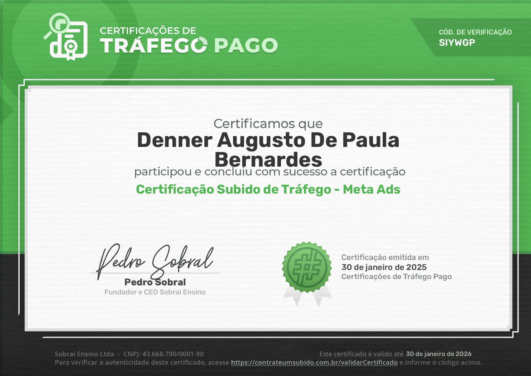 Certificado Sobral